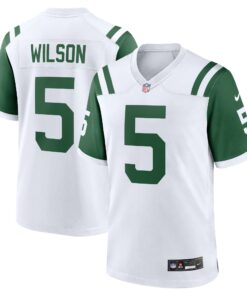 Men's New York Jets Garrett Wilson White Classic Alternate Game Jersey JS9193 nicesnker