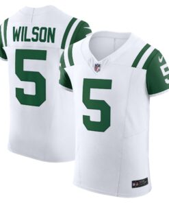 Men's New York Jets Garrett Wilson White Classic Alternate Vapor F.U.S.E. Elite Jersey JS5193 nicesnker