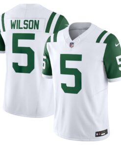 Men's New York Jets Garrett Wilson White Classic Alternate Vapor F.U.S.E. Limited Jersey JS9301 nicesnker