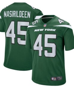 Men's New York Jets Hamsah Nasirildeen Gotham Green Game Jersey JS3811 nicesnker