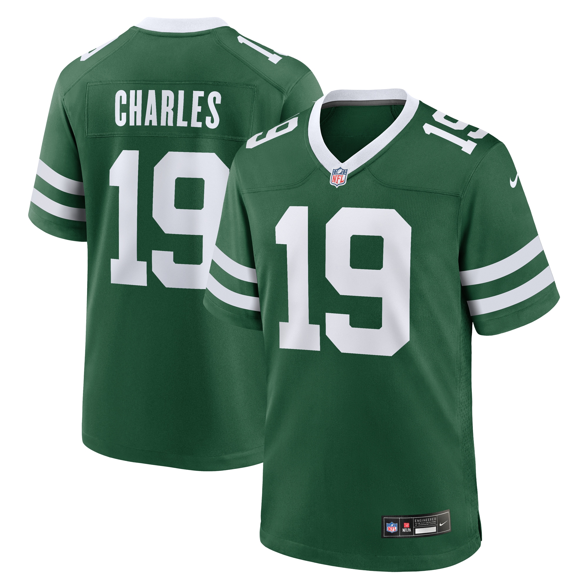 Men's New York Jets Irvin Charles Legacy Green Team Game Jersey JS1268 nicesnker