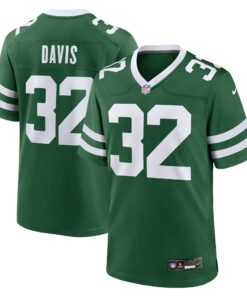 Men's New York Jets Isaiah Davis Legacy Green Team Game Jersey JS2523 nicesnker