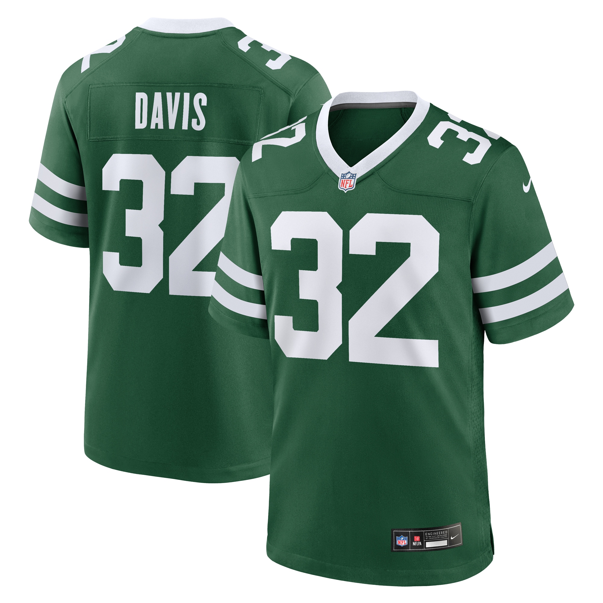 Men's New York Jets Isaiah Davis Legacy Green Team Game Jersey JS2523 nicesnker