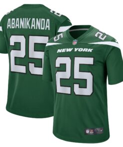 Men's New York Jets Israel Abanikanda Gotham Green Game Jersey JS8840 nicesnker