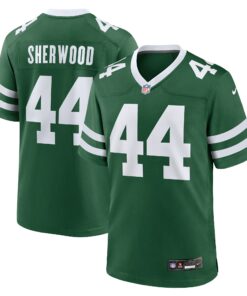 Men's New York Jets Jamien Sherwood Legacy Green Team Game Jersey JS2507 nicesnker