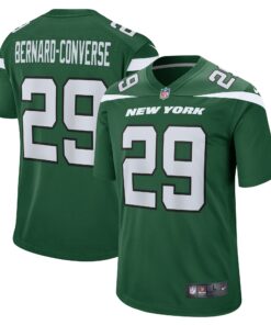 Men's New York Jets Jarrick Bernard Converse Gotham Green Game Jersey JS2257 nicesnker