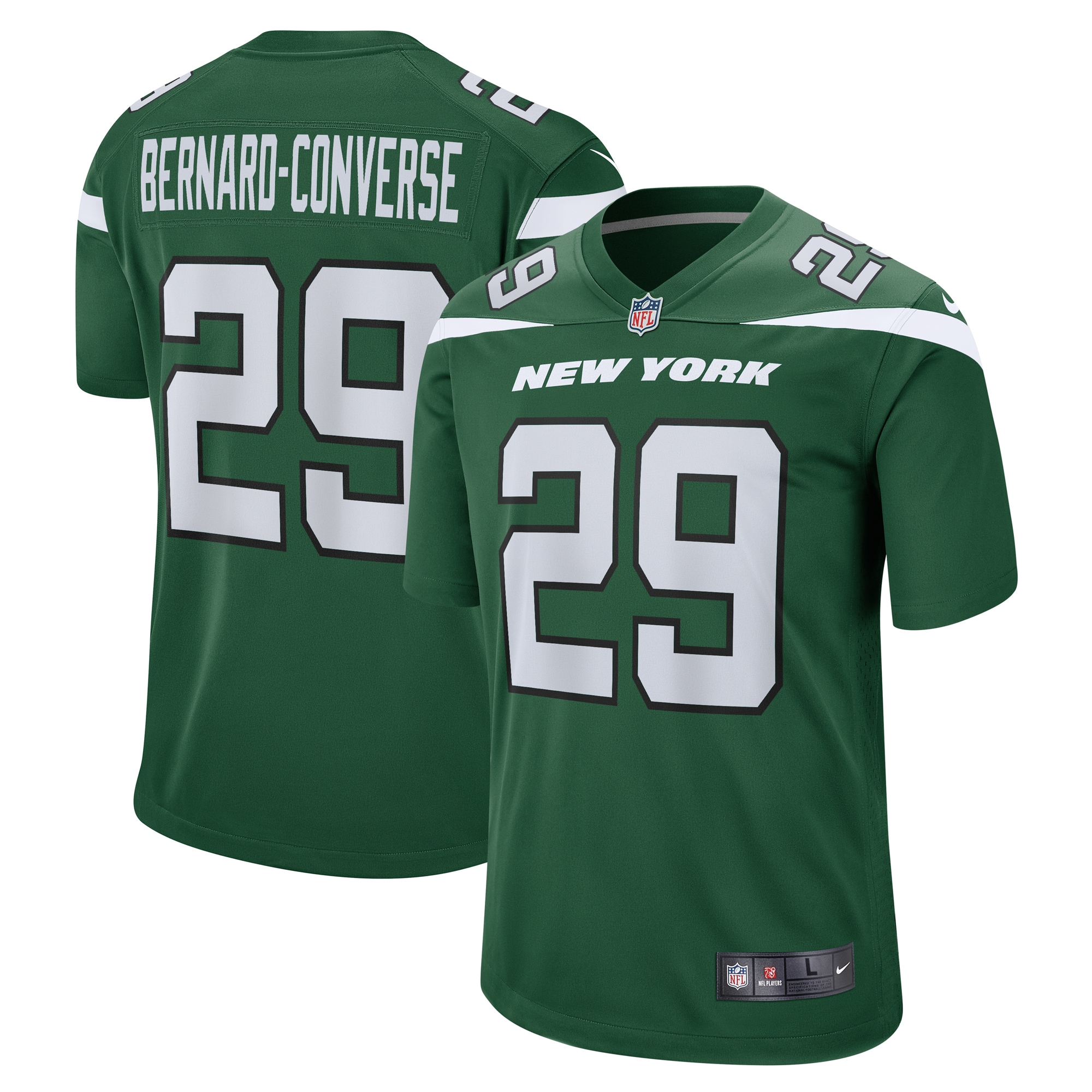 Men's New York Jets Jarrick Bernard Converse Gotham Green Game Jersey JS2257 nicesnker