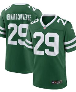 Men's New York Jets Jarrick Bernard-Converse Legacy Green Team Game Jersey JS6421 nicesnker