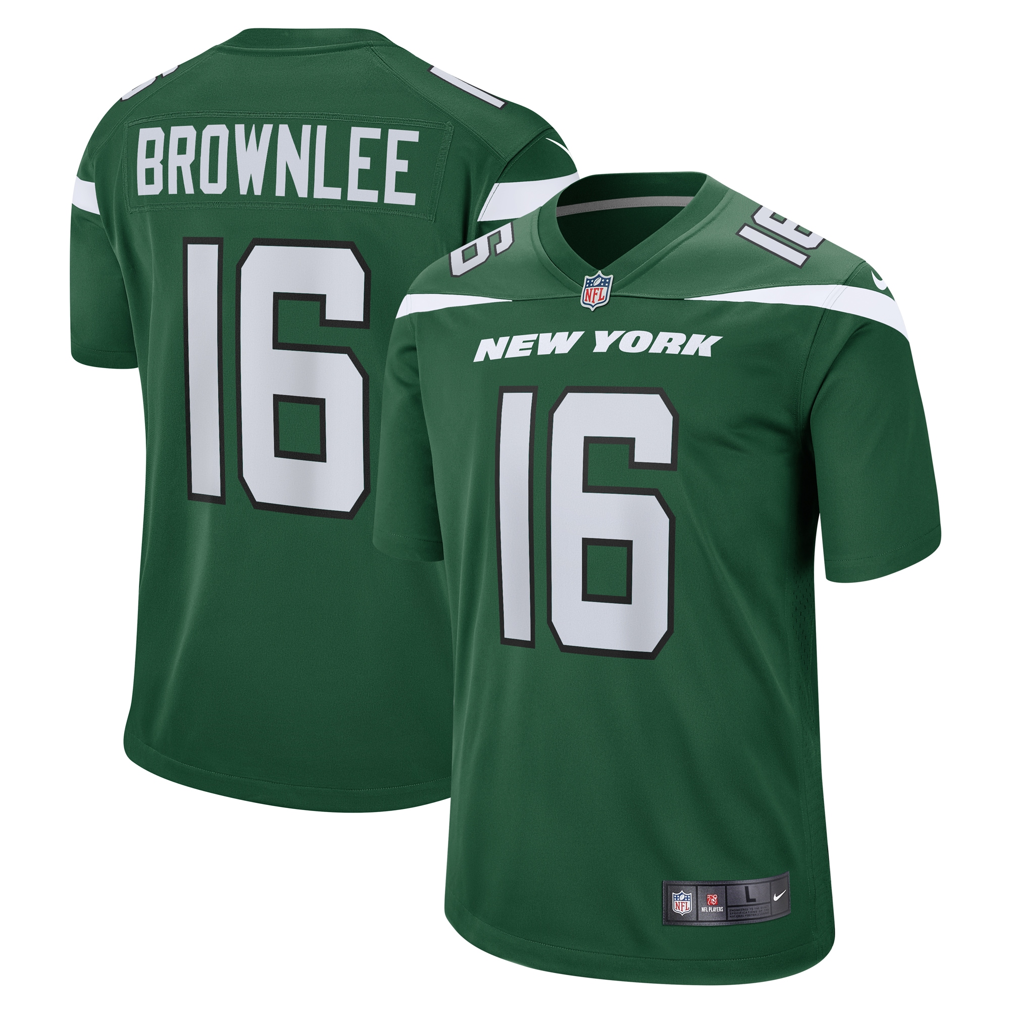 Men's New York Jets Jason Brownlee Gotham Green Game Jersey JS5013 nicesnker