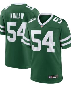 Men's New York Jets Javon Kinlaw Legacy Green Team Game Jersey JS6045 nicesnker