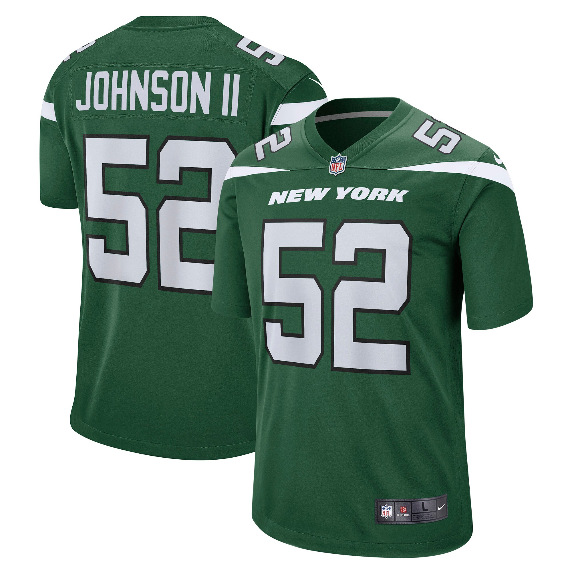 Men's New York Jets Jermaine Johnson II Green Player Game Jersey JS8052 nicesnker