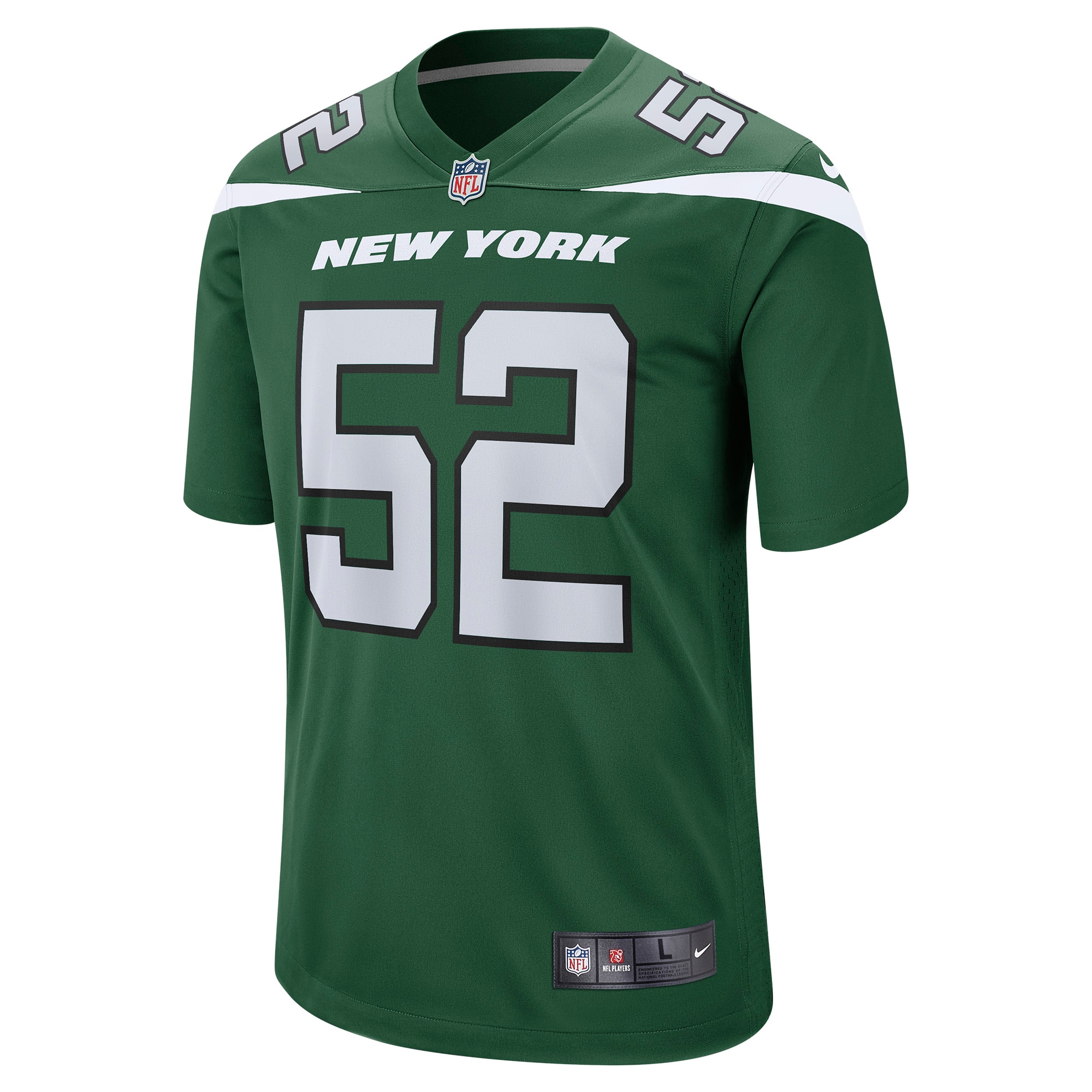 Men's New York Jets Jermaine Johnson II Green Player Game Jersey JS8052 nicesnker - Image 2
