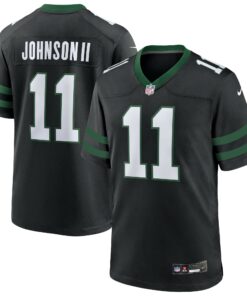 Men's New York Jets Jermaine Johnson II Legacy Black Alternate Game Jersey JS8333 nicesnker