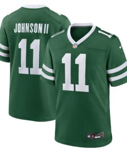 Men's New York Jets Jermaine Johnson II Legacy Green Game Jersey JS4322 nicesnker