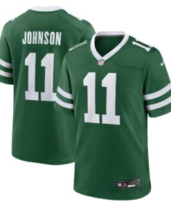 Men's New York Jets Jermaine Johnson II Legacy Green Team Game Jersey JS2189 nicesnker