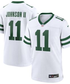 Men's New York Jets Jermaine Johnson II Legacy White Game Jersey JS4284 nicesnker