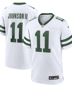 Men's New York Jets Jermaine Johnson II Spotlight White Alternate Game Jersey JS5790 nicesnker