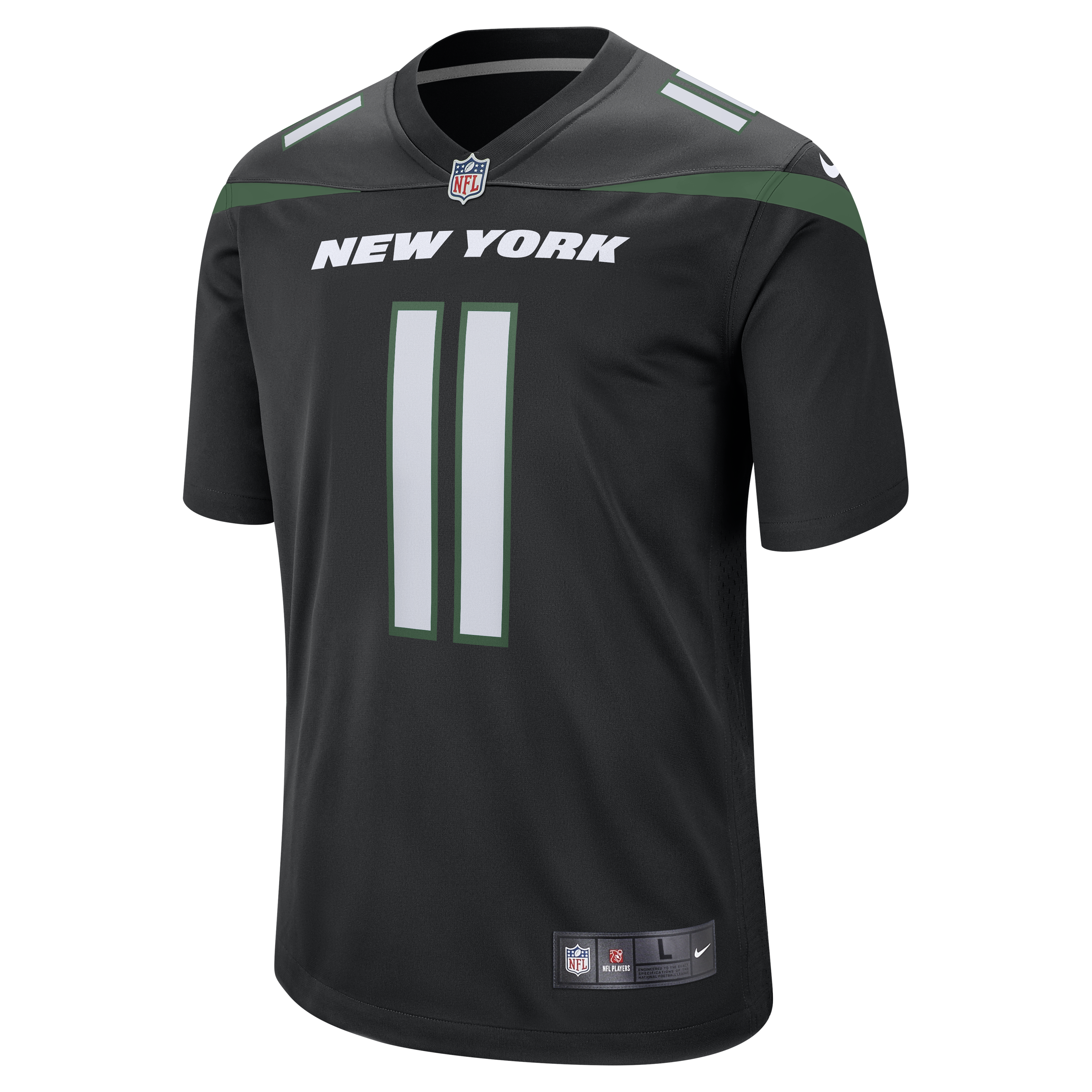 Men's New York Jets Jermaine Johnson II Stealth Black Alternate Game Jersey JS1112 nicesnker - Image 2