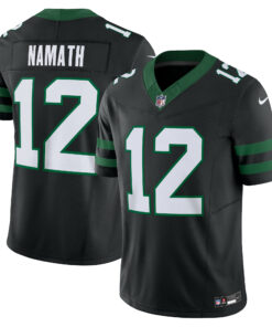 Men's New York Jets Joe Namath Legacy Black Alternate Vapor F.U.S.E. Limited Jersey JS1328 nicesnker
