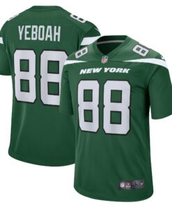 Men's New York Jets Kenny Yeboah Gotham Green Game Player Jersey JS6191 nicesnker