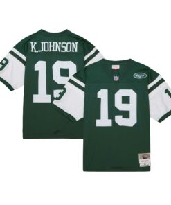 Men's New York Jets Keyshawn Johnson Mitchell & Ness Green Legacy Jersey JS8213 nicesnker