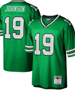 Men's New York Jets Keyshawn Johnson Mitchell & Ness Kelly Green Legacy Jersey JS9141 nicesnker