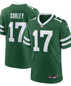Men's New York Jets Malachi Corley Legacy Green Team Game Jersey JS3979 nicesnker