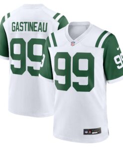 Men's New York Jets Mark Gastineau White Classic Alternate Retired Player Game Jersey JS4419 nicesnker
