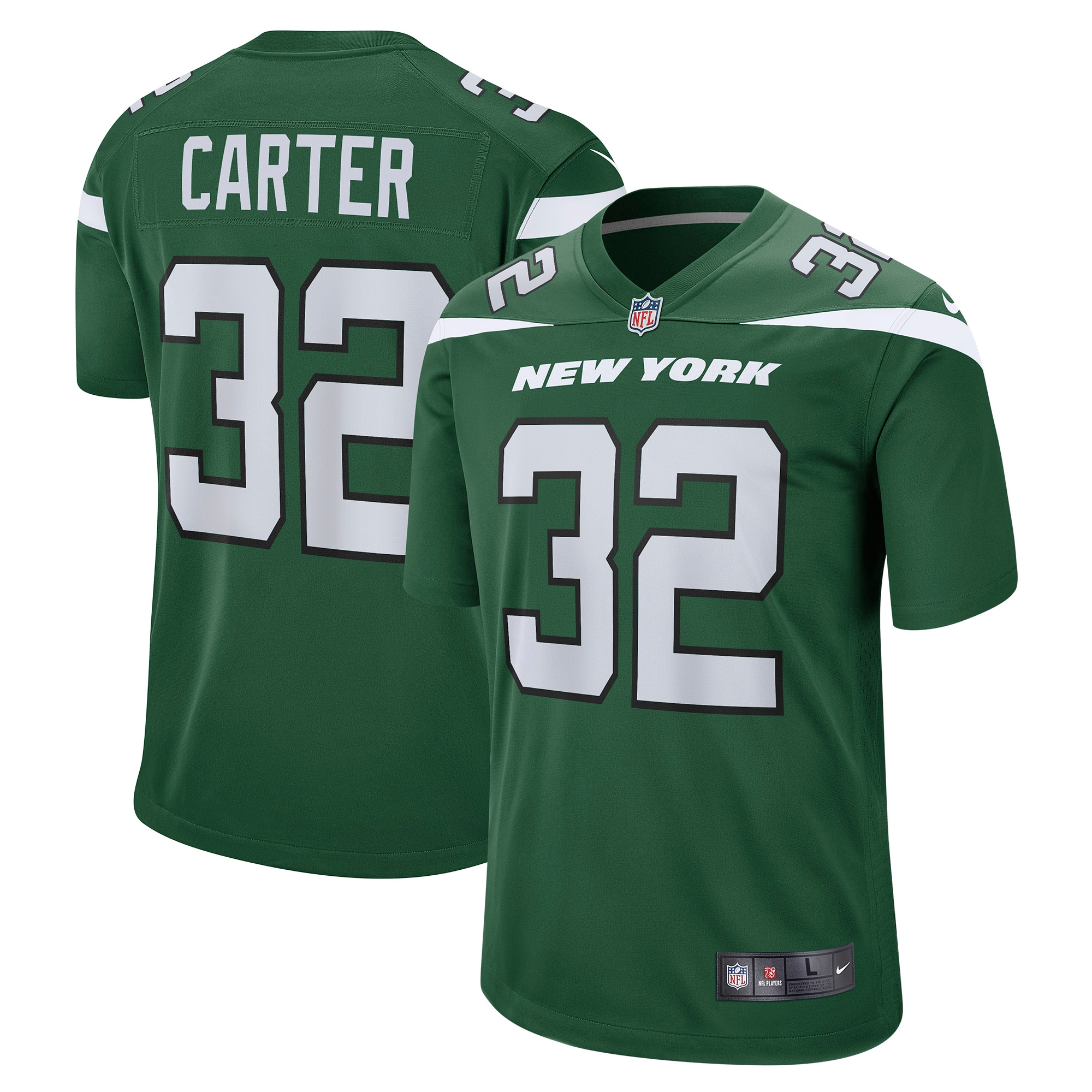 Men's New York Jets Michael Carter Gotham Green Game Jersey JS2485 nicesnker