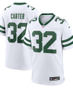 Men's New York Jets Michael Carter Legacy White Game Jersey JS1169 nicesnker