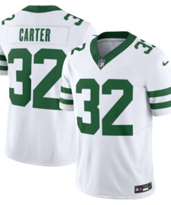 Men's New York Jets Michael Carter Legacy White Vapor F.U.S.E. Limited Jersey JS1795 nicesnker