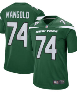Men's New York Jets Nick Mangold Gotham Green Retired Player Jersey JS5258 nicesnker