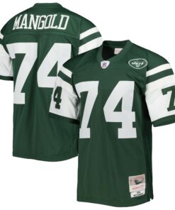 Men's New York Jets Nick Mangold Mitchell & Ness Green Legacy Jersey JS6992 nicesnker