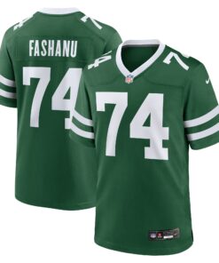 Men's New York Jets Olu Fashanu Gotham Green Player Game Jersey JS6146 nicesnker