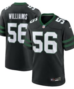 Men's New York Jets Quincy Williams Legacy Black Alternate Game Jersey JS6012 nicesnker
