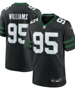 Men's New York Jets Quinnen Williams Legacy Black Alternate Game Jersey JS2414 nicesnker