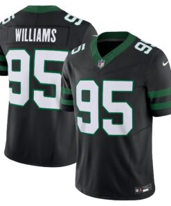 Men's New York Jets Quinnen Williams Legacy Black Alternate Vapor F.U.S.E. Limited Jersey JS1756 nicesnker