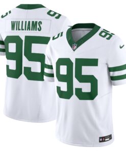 Men's New York Jets Quinnen Williams Legacy White Vapor F.U.S.E. Limited Jersey JS9843 nicesnker