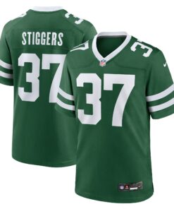 Men's New York Jets Qwan'tez Stiggers Legacy Green Team Game Jersey JS2650 nicesnker