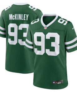 Men's New York Jets Takk McKinley Legacy Green Team Game Jersey JS9059 nicesnker