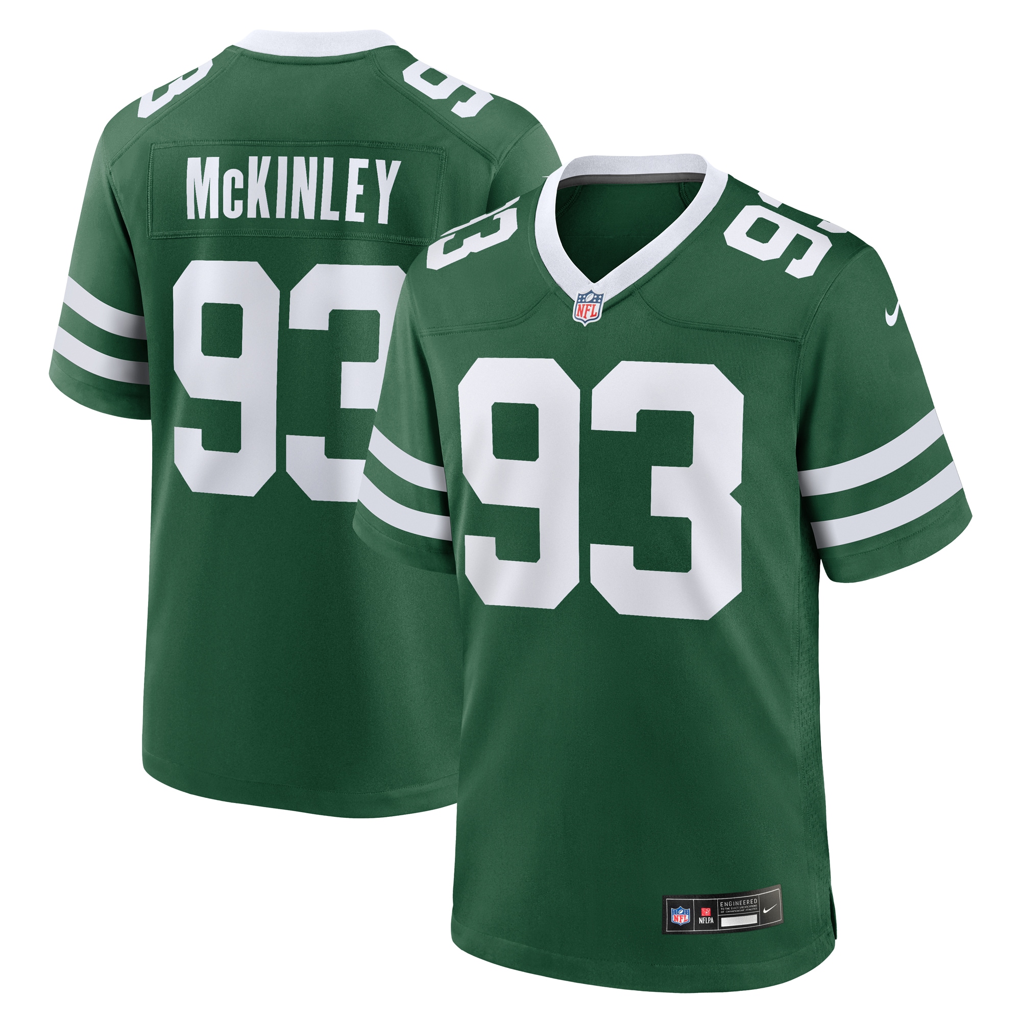 Men's New York Jets Takk McKinley Legacy Green Team Game Jersey JS9059 nicesnker