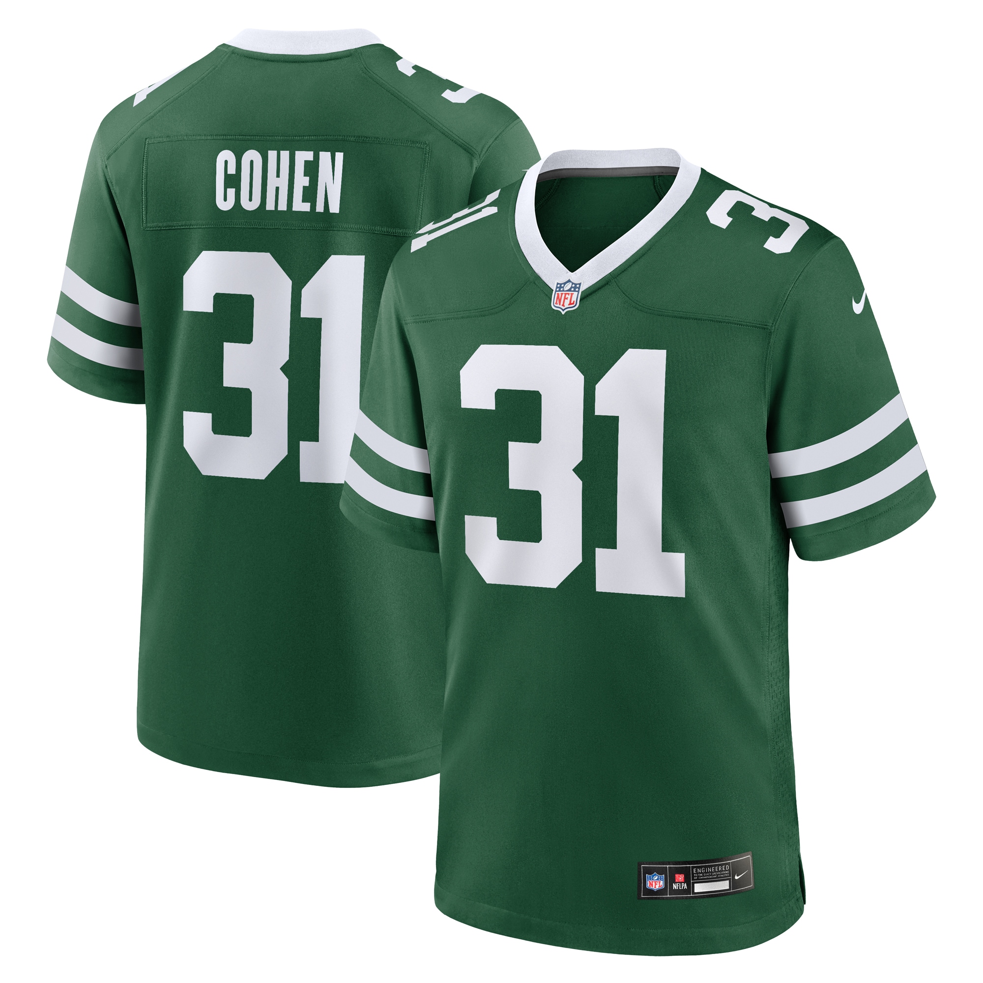 Men's New York Jets Tarik Cohen Legacy Green Team Game Jersey JS6822 nicesnker