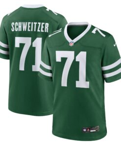 Men's New York Jets Wes Schweitzer Legacy Green Team Game Jersey JS7634 nicesnker