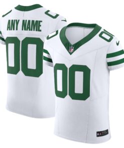 Men's New York Jets White Vapor F.U.S.E. Elite Custom Jersey JS6293 nicesnker