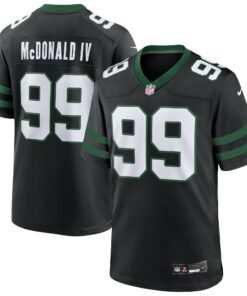 Men's New York Jets Will McDonald IV Legacy Black Alternate Game Jersey JS2134 nicesnker