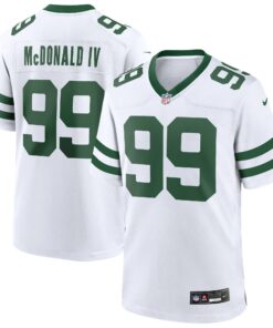 Men's New York Jets Will McDonald IV Legacy White Game Jersey JS4194 nicesnker
