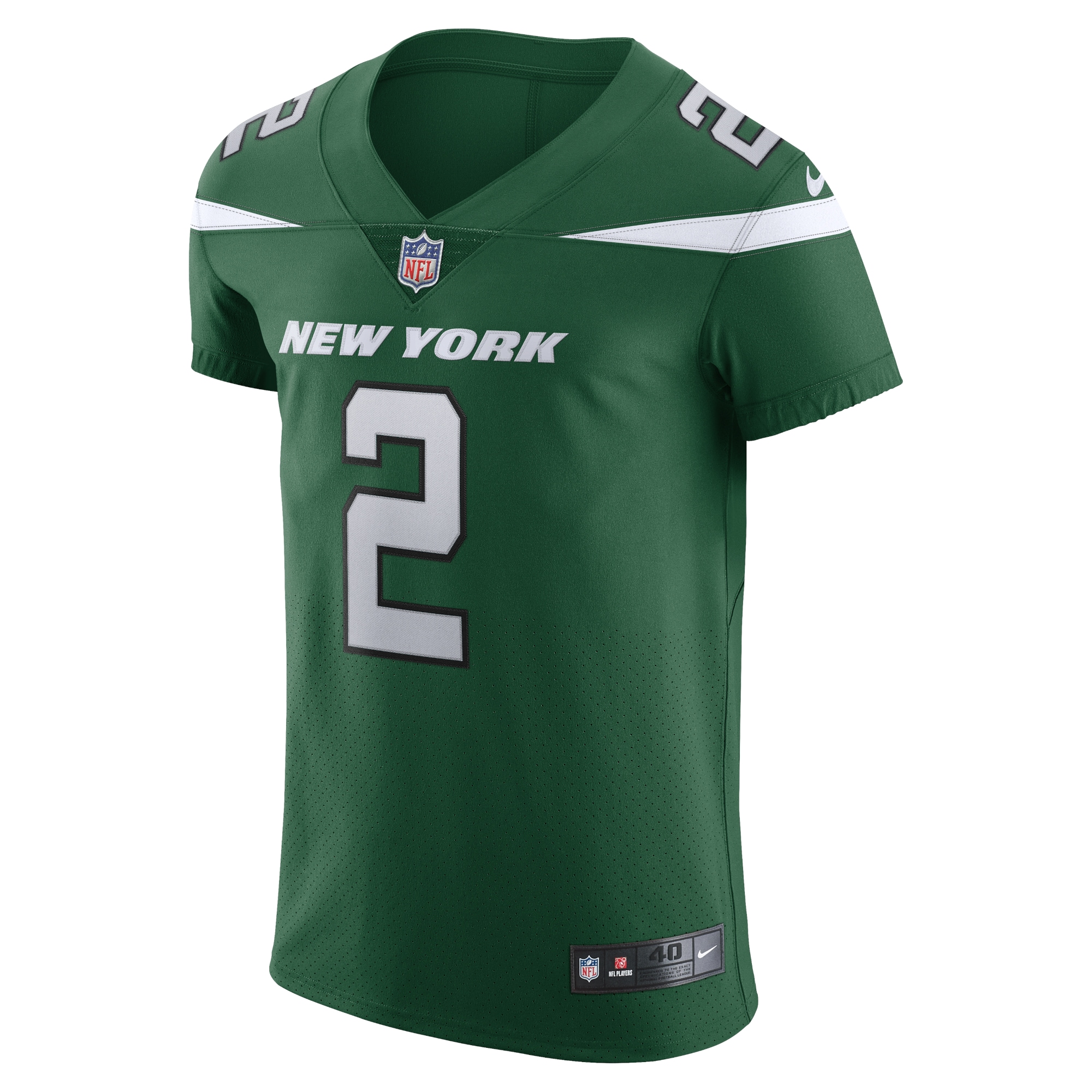 Men's New York Jets Zach Wilson Gotham Green Vapor Elite Jersey JS4059 nicesnker - Image 2