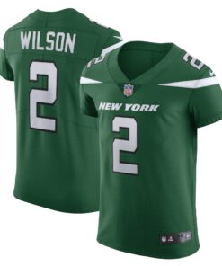 Men's New York Jets Zach Wilson Gotham Green Vapor Elite Jersey JS4059 nicesnker