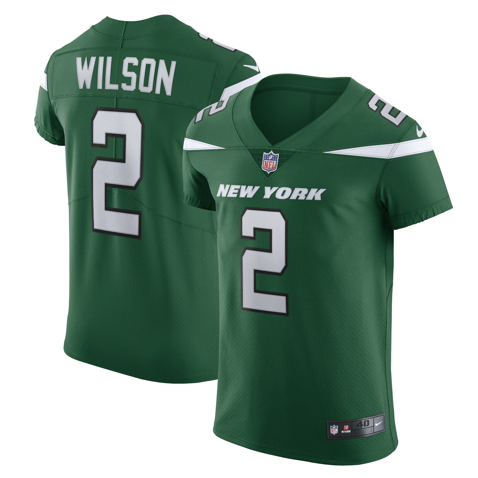Men's New York Jets Zach Wilson Gotham Green Vapor Elite Jersey JS4059 nicesnker