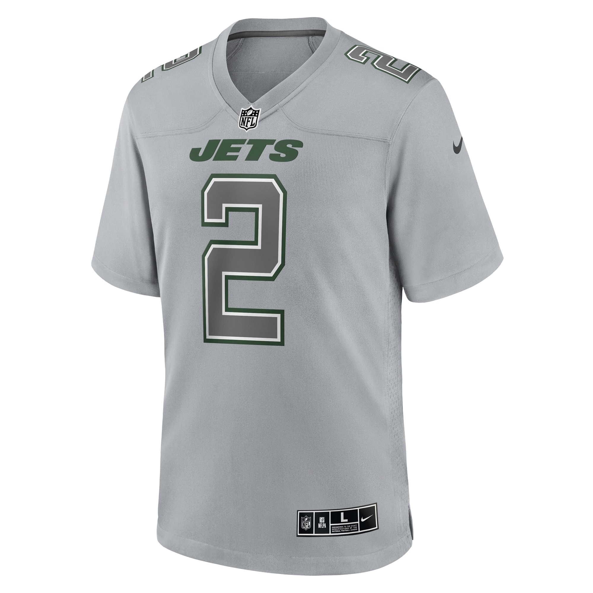 Men's New York Jets Zach Wilson Gray Atmosphere Fashion Game Jersey JS1483 nicesnker - Image 2
